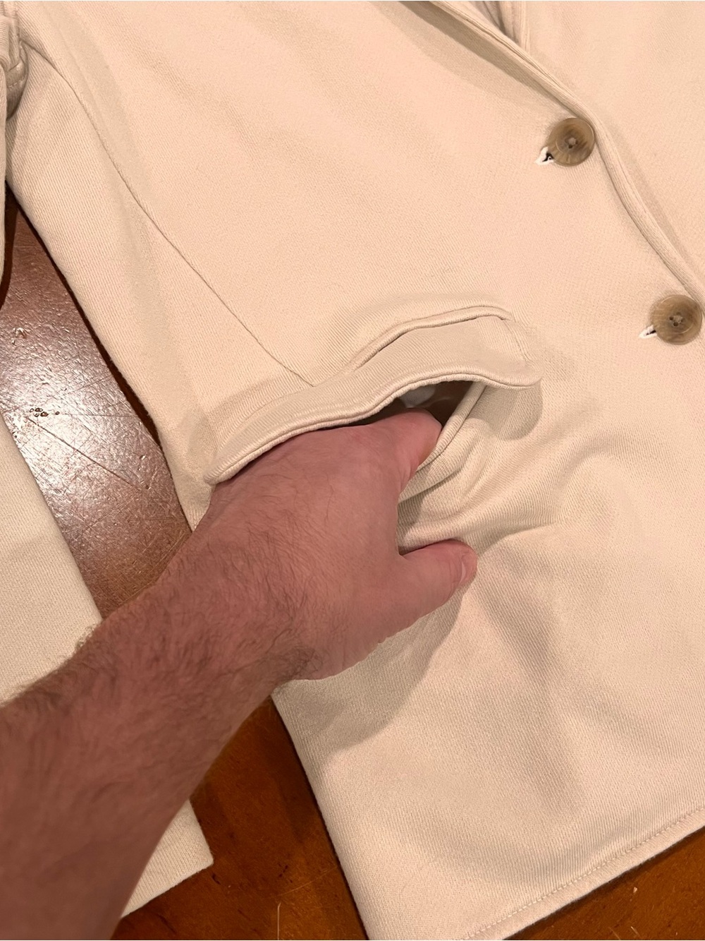 NWT American Eagle Aerie Fleece Blazer Cake Batter Small Oversized Longer Length - Picture 9 of 16